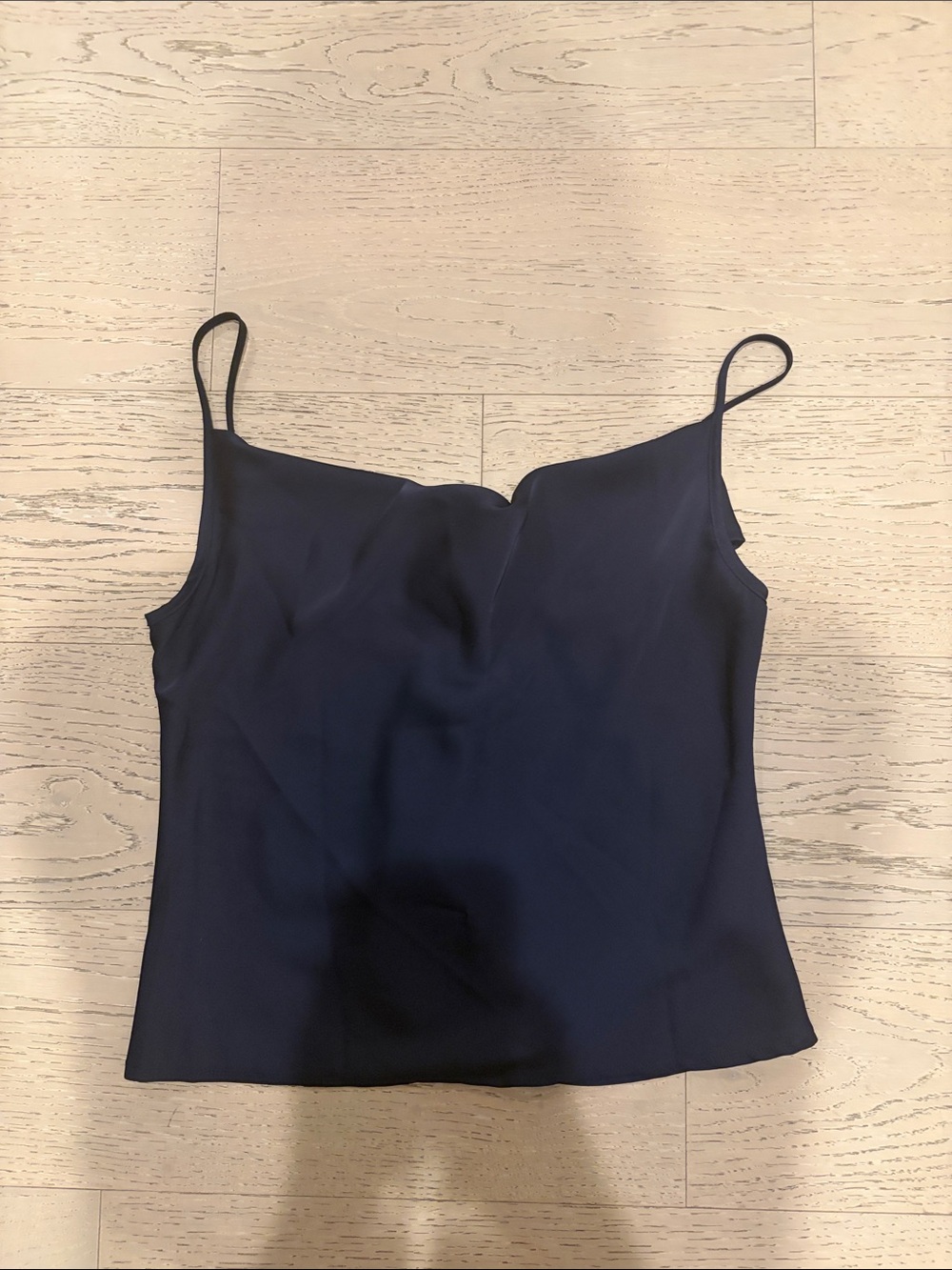 SHEIN Dark Navy Satin Spaghetti Strap Cami